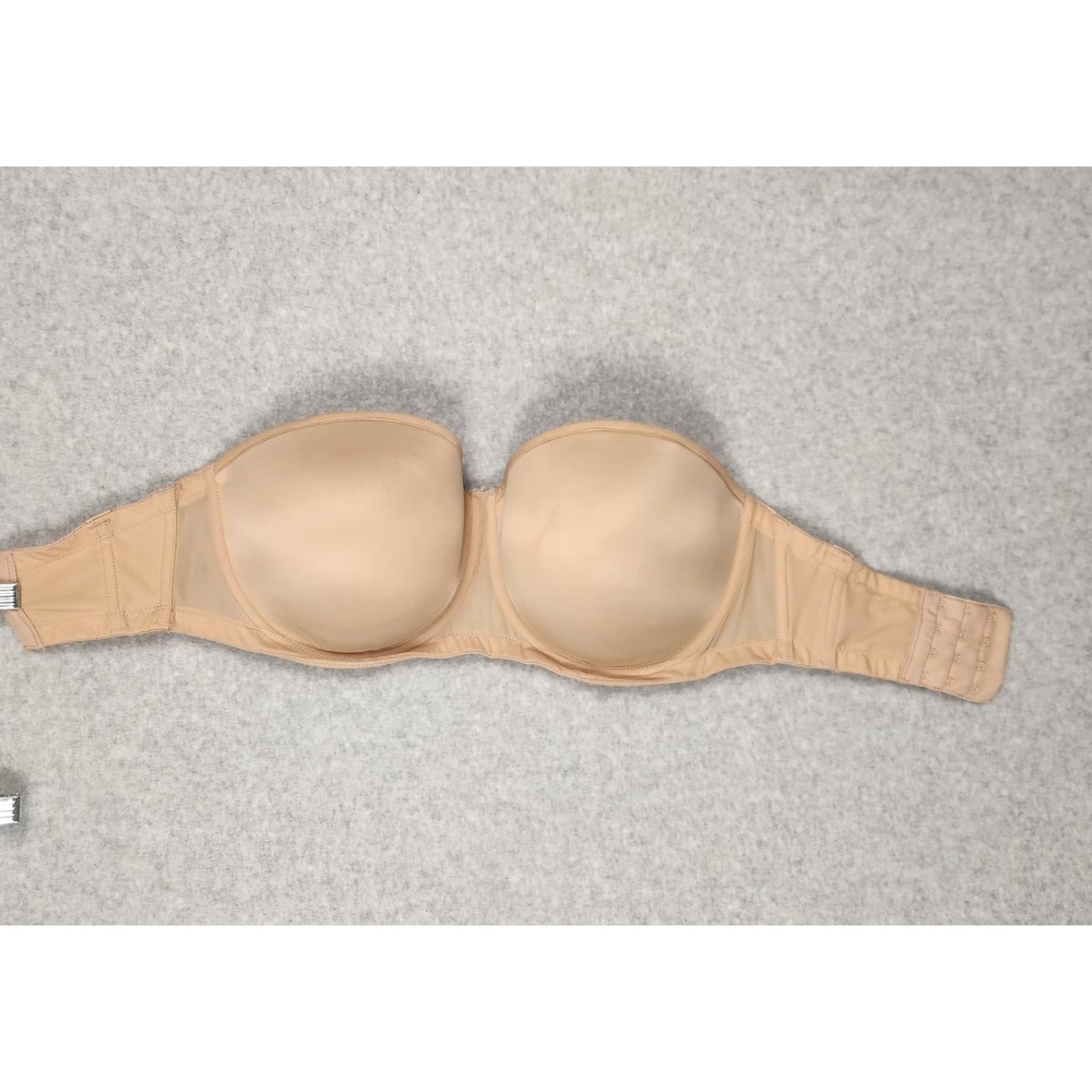 Le Mystère Soiree Strapless‎ Bra Womens 34G Nude Padded Underwire Smooth 9756